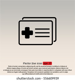 Web icon. Medical forms, medical certificate