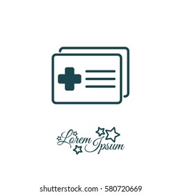 Web icon. Medical forms, medical certificate