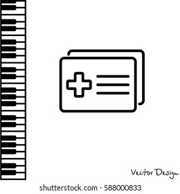 Web icon. Medical forms, medical certificate