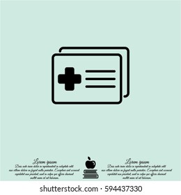 Web icon. Medical forms, medical certificate