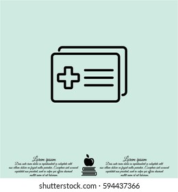 Web icon. Medical forms, medical certificate
