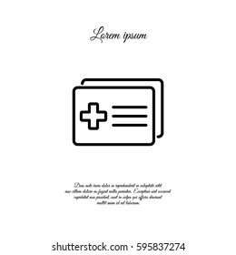 Web icon. Medical forms, medical certificate
