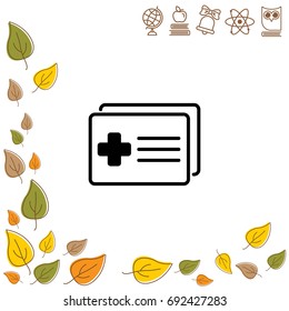 Web icon. Medical forms, medical certificate