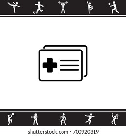 Web icon. Medical forms, medical certificate