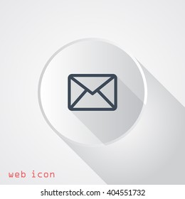 Web icon. Message button