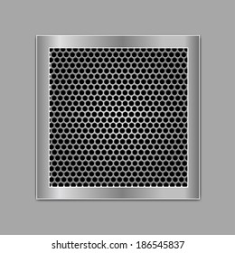 Web icon metallic button .Vector  illustration 