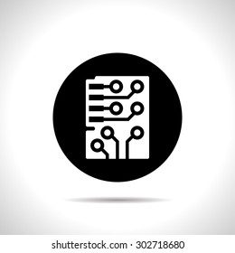 Web Icon Of Microchip, Vector Design