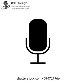 Web icon. Microphone, voice search