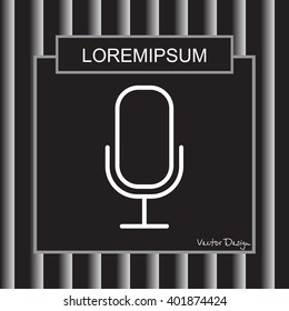 Web icon. Microphone, voice search