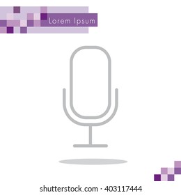 Web icon. Microphone, voice search