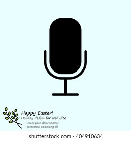 Web icon. Microphone, voice search