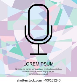 Web icon. Microphone, voice search
