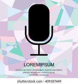 Web icon. Microphone, voice search