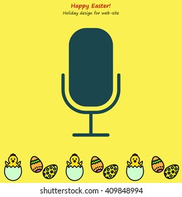 Web icon. Microphone, voice search