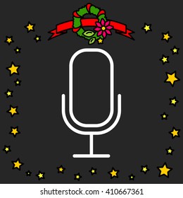 Web icon. Microphone, voice search