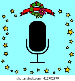 Web icon. Microphone, voice search