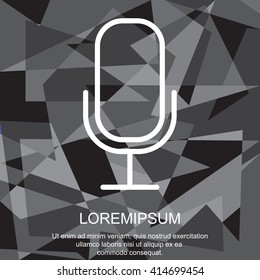 Web icon. Microphone, voice search