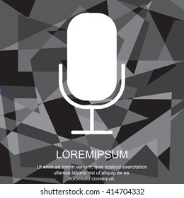 Web icon. Microphone, voice search