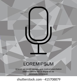 Web icon. Microphone, voice search