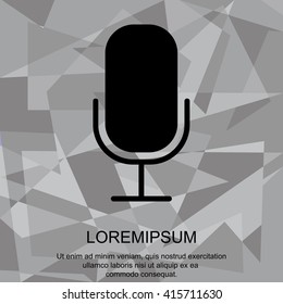 Web icon. Microphone, voice search