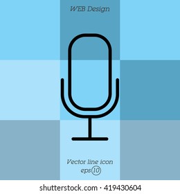 Web icon. Microphone, voice search
