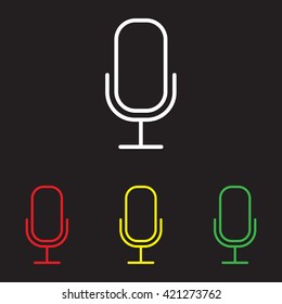 Web icon. Microphone, voice search
