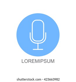 Web icon. Microphone, voice search