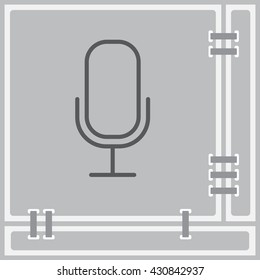 Web icon. Microphone, voice search