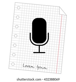 Web icon. Microphone, voice search