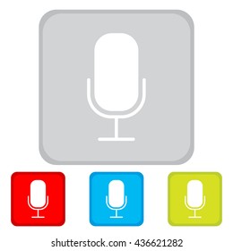 Web icon. Microphone, voice search