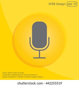 Web icon. Microphone, voice search