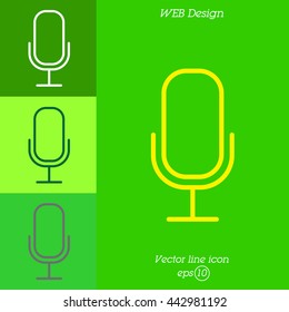 Web icon. Microphone, voice search