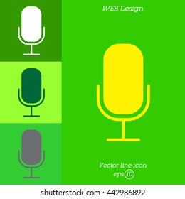 Web icon. Microphone, voice search