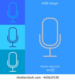 Web icon. Microphone, voice search