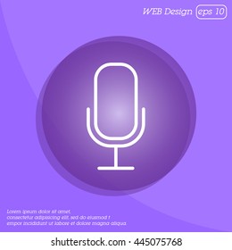 Web icon. Microphone, voice search