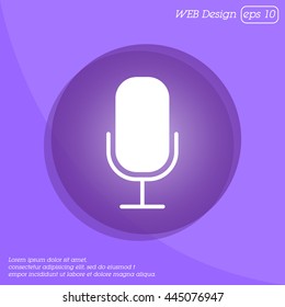 Web icon. Microphone, voice search