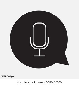 Web icon. Microphone, voice search