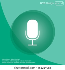 Web icon. Microphone, voice search