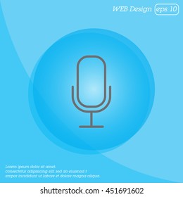 Web icon. Microphone, voice search