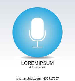 Web icon. Microphone, voice search