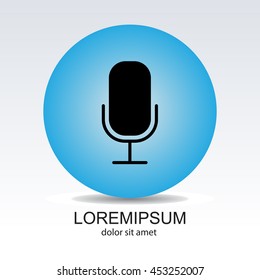 Web icon. Microphone, voice search