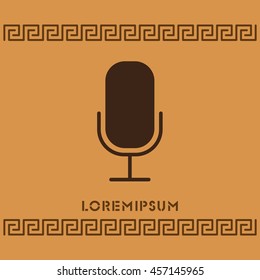 Web icon. Microphone, voice search