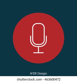 Web icon. Microphone, voice search