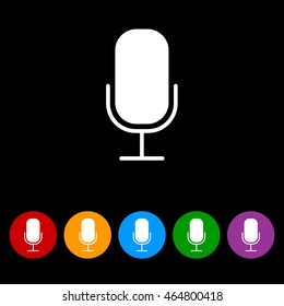 Web icon. Microphone, voice search