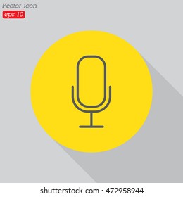 Web icon. Microphone, voice search