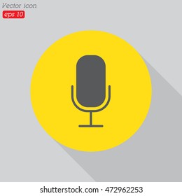 Web icon. Microphone, voice search