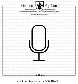Web icon. Microphone, voice search