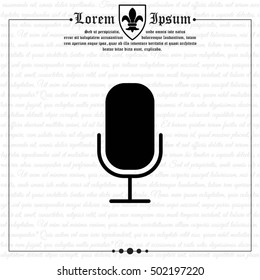 Web icon. Microphone, voice search