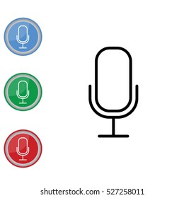 Web icon. Microphone, voice search