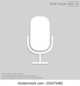 Web icon. Microphone, voice search